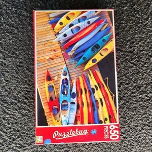 Puzzlebug 650 Piece Kayaks on the Dock Jigsaw Puzzle New Sealed‎ Box